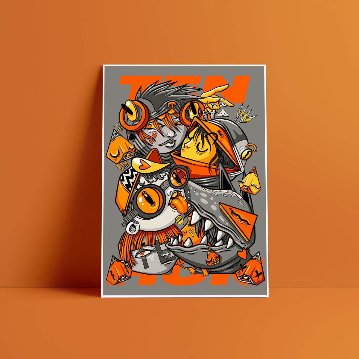 "Noggins Redux" Print
