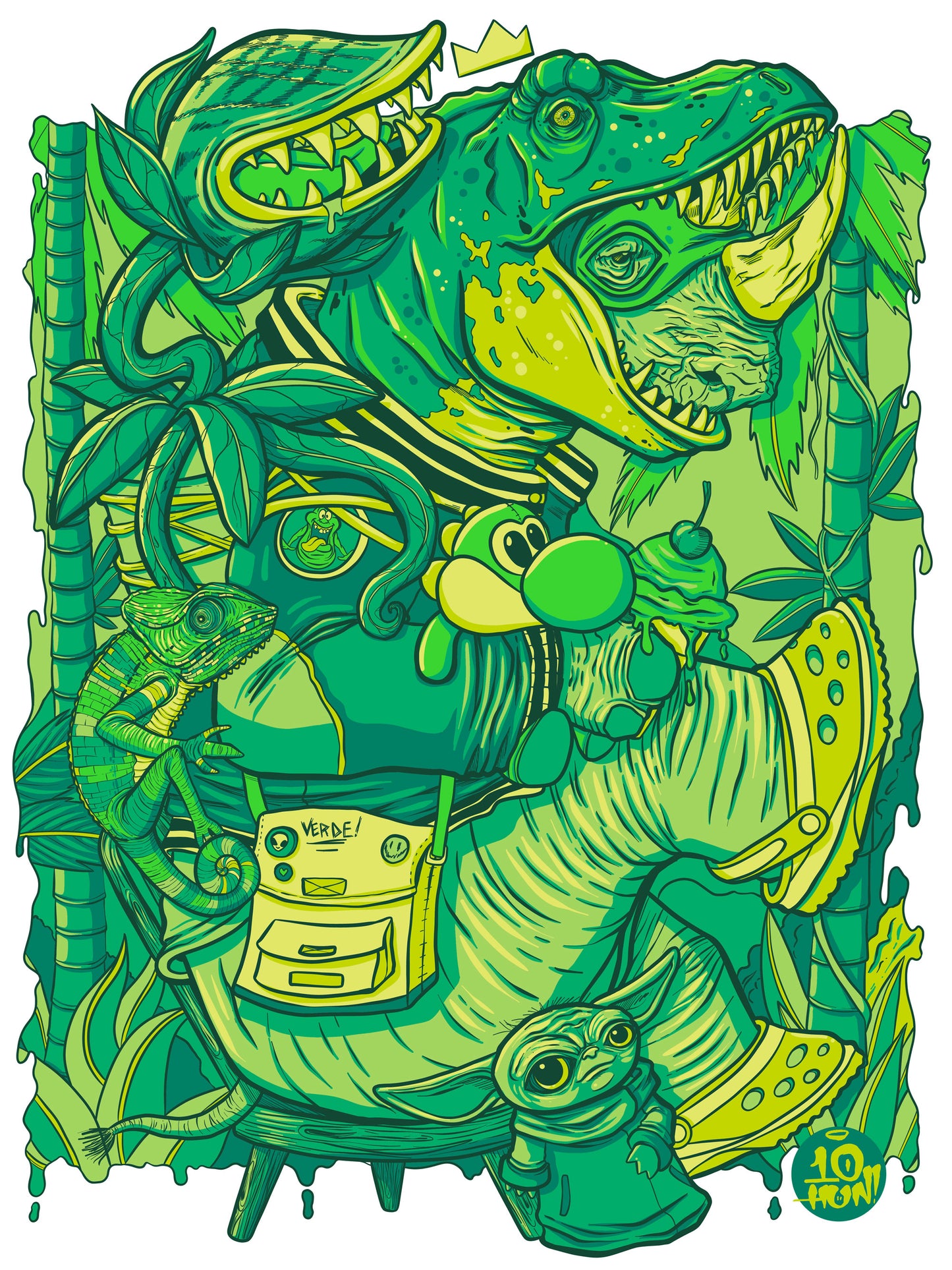 "Green Rhino" - T Shirt