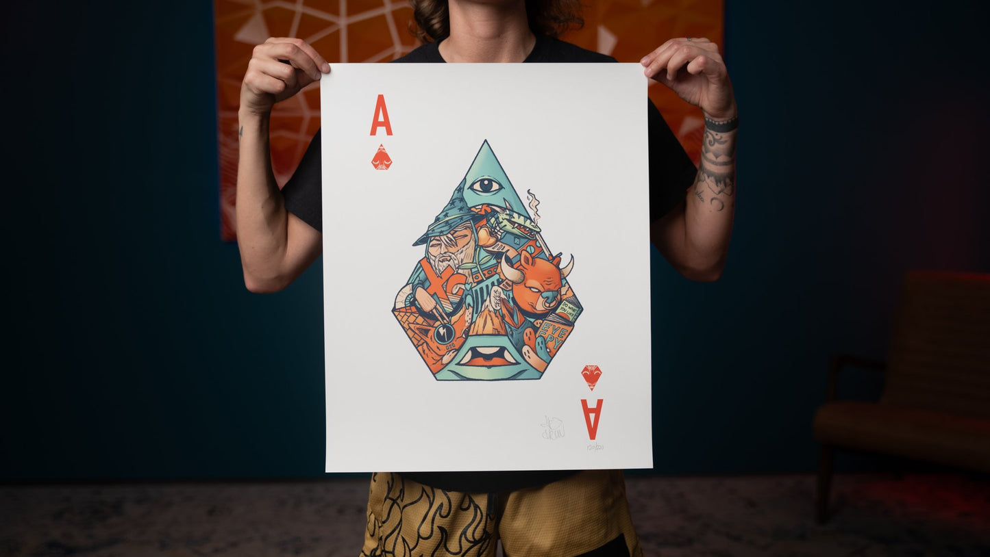 16" x 20" Playing Card Giclee Prints