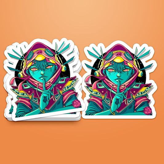 Hush - Die Cut Sticker - 2"