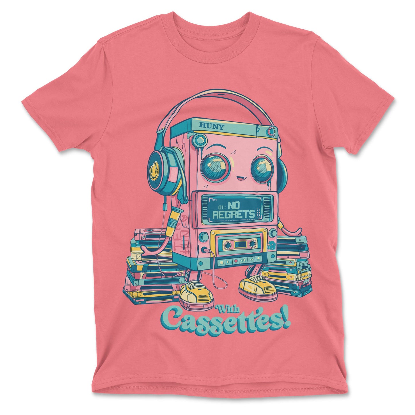 "No Regrets with Cassettes" - T Shirt