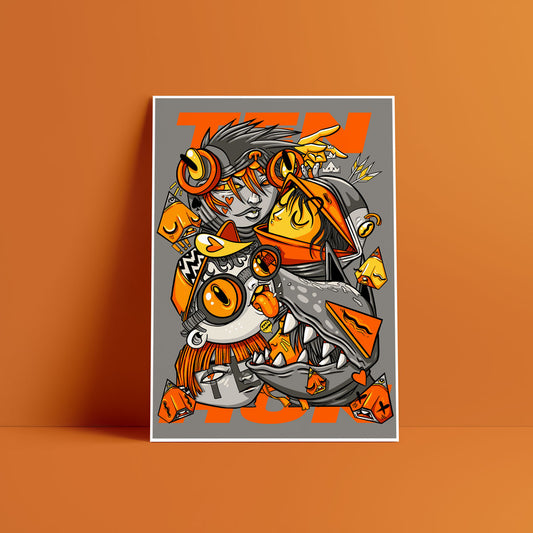"Noggins Redux" Print