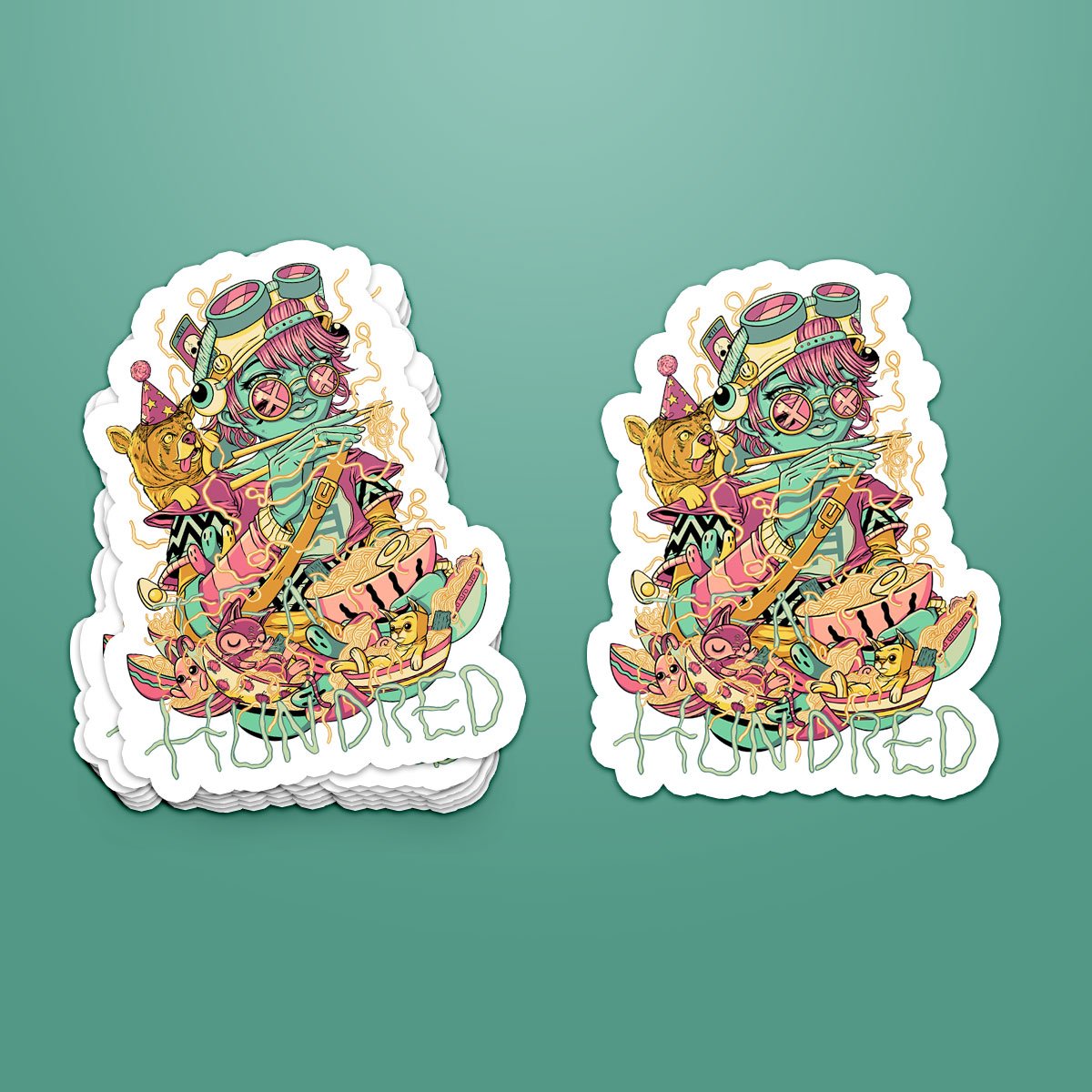 Noodles - Die Cut Sticker - 2"