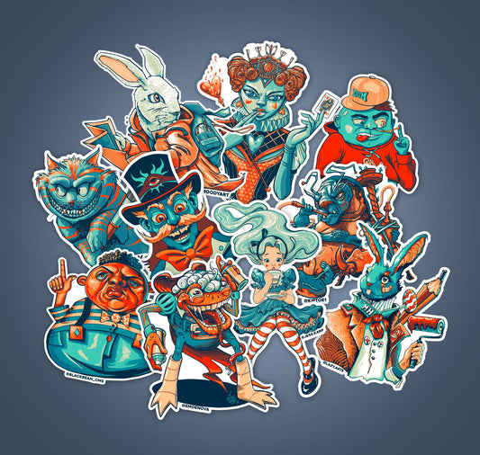 "Artists In Wonderland" - Sticker 10-Pack