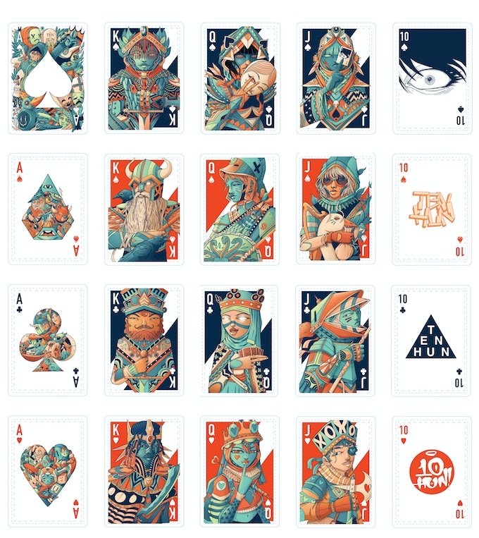 Vivid Kingdoms Playing Cards