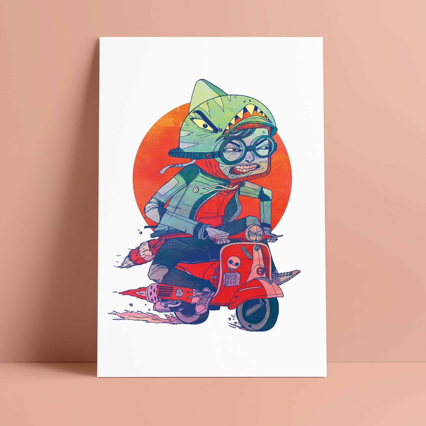 "Savage Scooter" Print